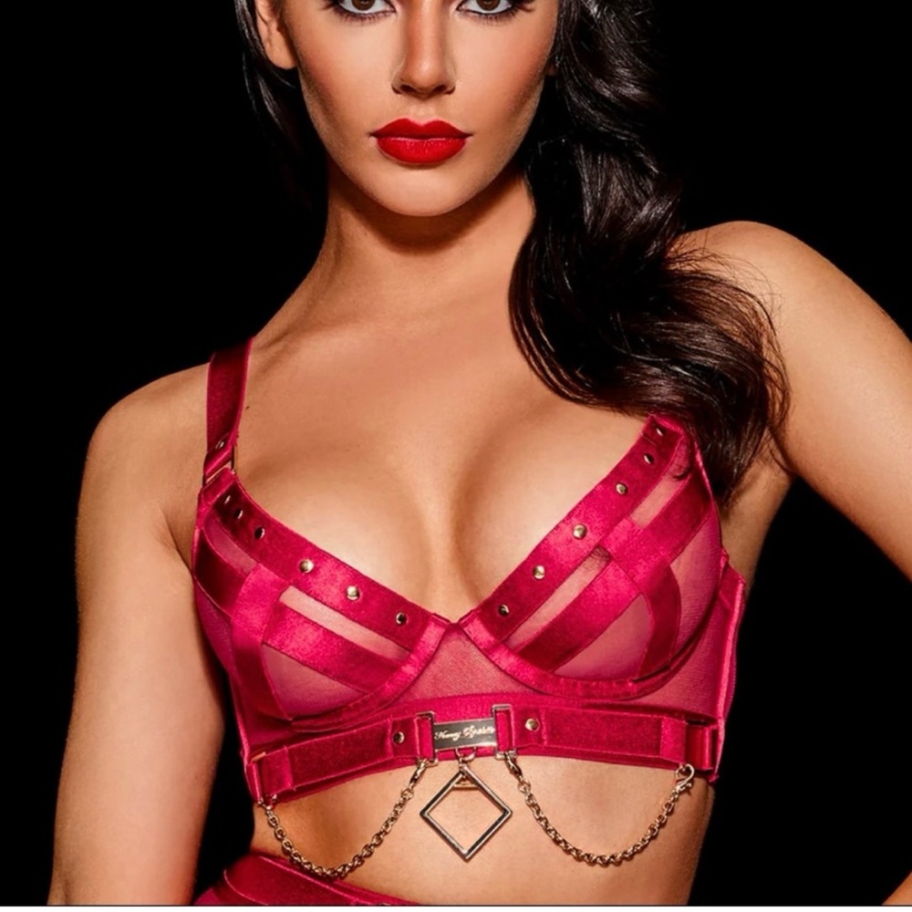 Honey Birdette Indria Cerise Bra 36DD